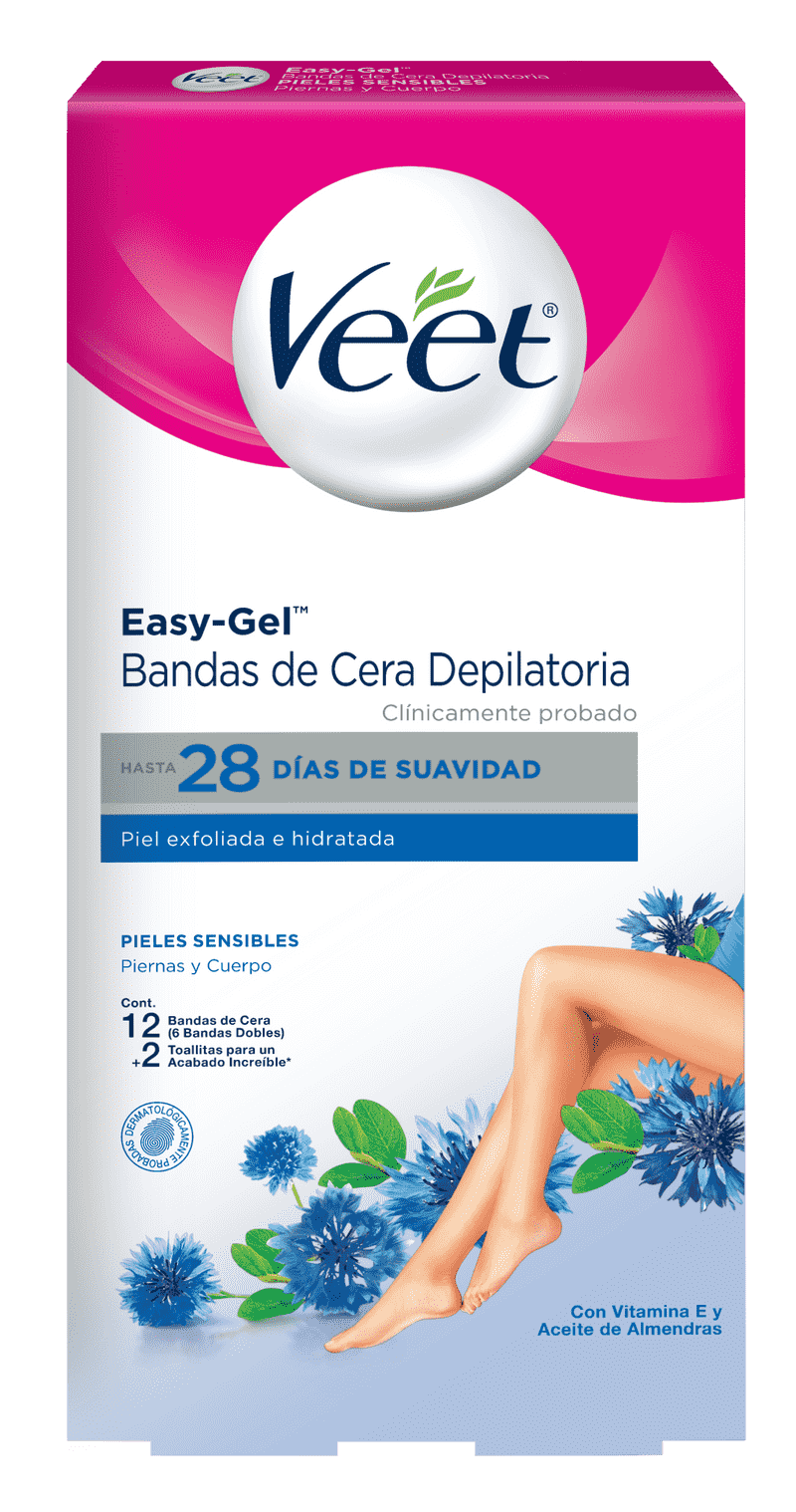 Veet Bandas de cera fría para piel sensible - Piernas y Cuerpo