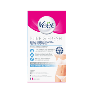 Veet Bandas de Cera Fría para Piel Sensible 16 st