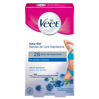 Veet Bandas de Cera para piel sensible- Bikini y Axilas