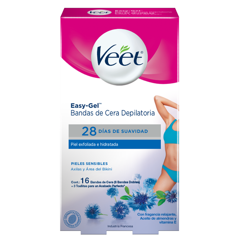 Veet Bandas de Cera para piel sensible- Bikini y Axilas
